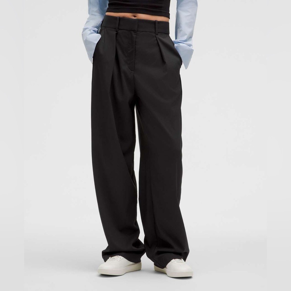 Lululemon Pleat-Front High-Rise Trouser *Regular Black W5gq3s Size 4